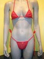 mesh micro string bikini rood, Nieuw, Bikini, Verzenden, Rood