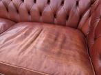 Chesterfield Bank Cognac Leer - Tijdloze Elegantie, Gebruikt, ., Chesterfield, Tweepersoons