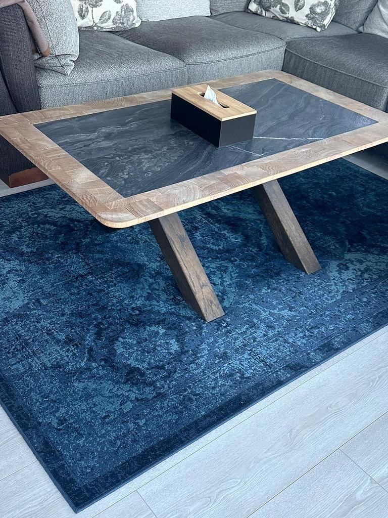 Bijpassende salon- en eettafel, Huis en Inrichting, Tafels | Salontafels, Ophalen, Eikenhout, 200 cm of meer, 50 tot 100 cm