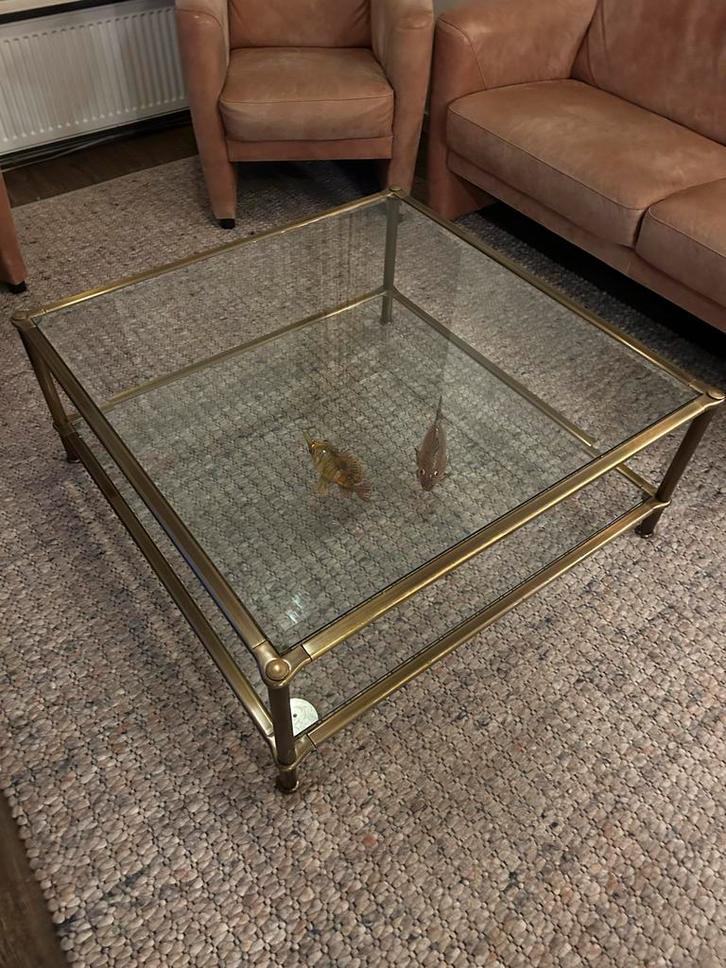 Salontafel + Sidetable, Huis en Inrichting, Tafels | Salontafels, Gebruikt, Minder dan 50 cm, 50 tot 100 cm, 50 tot 100 cm, Vierkant