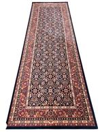 Vintage Perzisch wol Bechir vloerkleed loper blue 85x246cm, Persian Perzisch vintage oosters hype, Crème, 200 cm of meer, Zo goed als nieuw