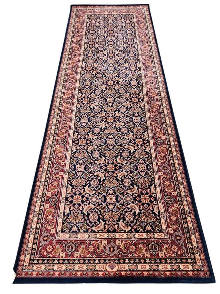 Vintage Perzisch wol Bechir vloerkleed loper blue 85x246cm, Huis en Inrichting, Stoffering | Tapijten en Kleden, Zo goed als nieuw