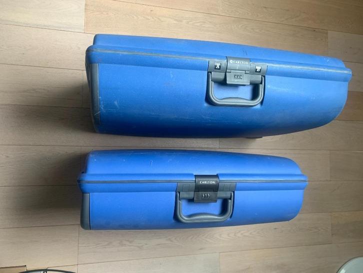 Degelijke vliegtuig reiskofferset, Sieraden, Tassen en Uiterlijk, Koffers, Gebruikt, Hard kunststof, 60 tot 70 cm, 55 cm of meer