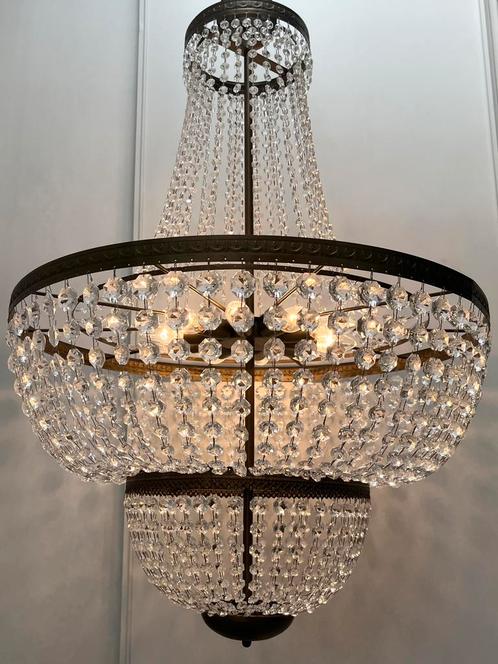 sale van 1750,- nu 750,- !! Xxl Cristalstrass kroonluchter, Huis en Inrichting, Lampen | Kroonluchters, Ophalen of Verzenden