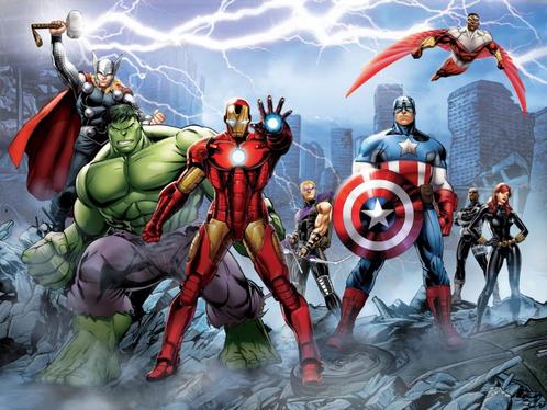 Avengers vlies behang XL - Iron man Hulk  | Muurdeco4kids, Kinderen en Baby's, Kinderkamer | Inrichting en Decoratie, Nieuw, Wanddecoratie