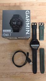Garmin Fenix 7 saffire solar 47mm zwart, Gebruikt, Zwart, Garmin, Ophalen of Verzenden