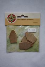 Houten figuurtjes 2 zakjes vogelhuisjes 4x2,5cm, Ophalen of Verzenden, Nieuw, Materiaal