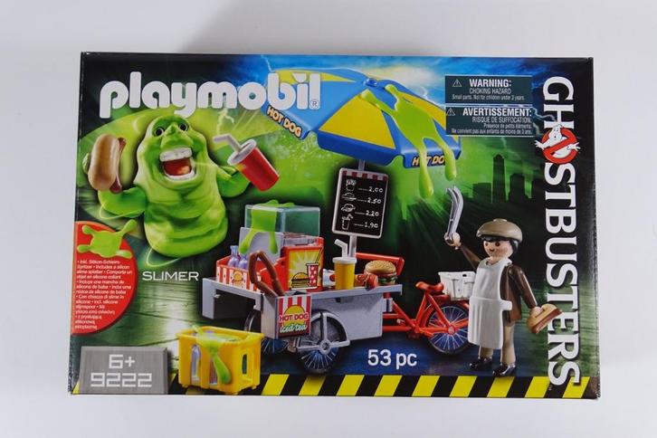 Playmobil 9222 Ghostbusters Hot Dog kraam met Slimer, Kinderen en Baby's, Speelgoed | Playmobil, Zo goed als nieuw, Complete set