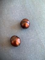 Paar bruine grote zoetwaterparels kralen, Verzenden, Nieuw