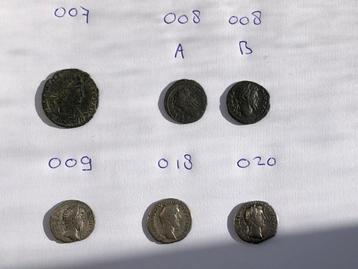 kleine collectie authentieke Romeinse munten beschikbaar voor biedingen