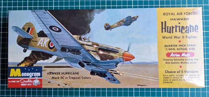 Hawker Hurricane 1:48 Monogram First Issue 1964 "MINT", Hobby en Vrije tijd, Modelbouw | Vliegtuigen en Helikopters, Zo goed als nieuw