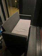 Loungebank met kussens, Tuin en Terras, Tuinbanken, Ophalen, Zo goed als nieuw, Wicker