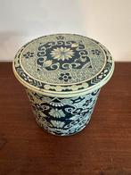 Delfts Blauw Holland Blik - Bloemenmotief, Overige materialen, Gebruikt, Mand, Rond