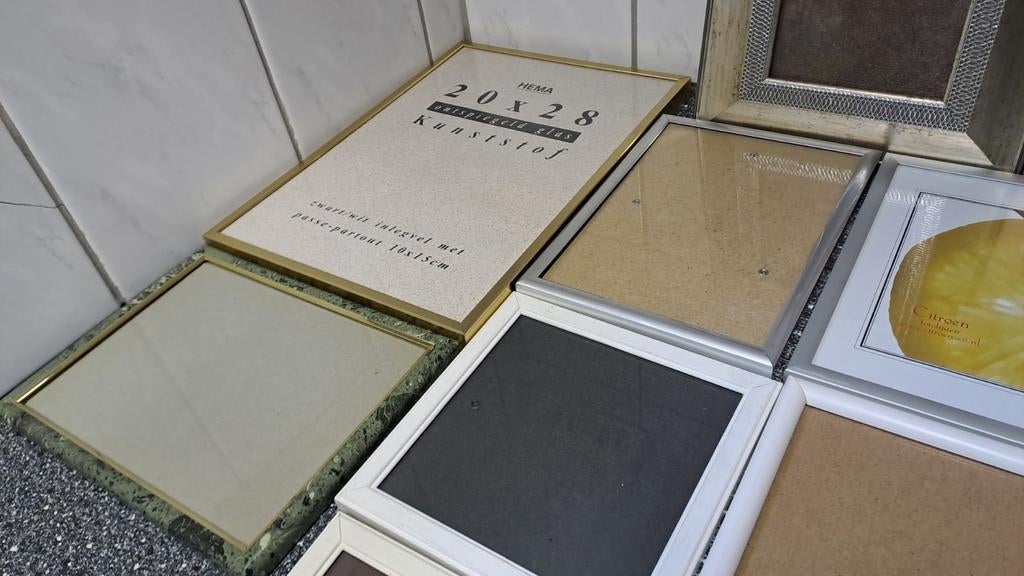 Diverse fotolijsten - verschillende maten en materialen, Minder dan 50 cm, Gebruikt, Hema, Klantenservice@hema.nl