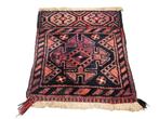 Handmade Persian wool Square nomad pillow carpet 55x60cm, Persian, 50 tot 100 cm, Onbekend, Onbekend