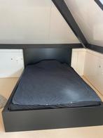 Twijfelaar bed (140x200) met lades + evt. matras, Ophalen, Zwart, 140 cm, Zo goed als nieuw