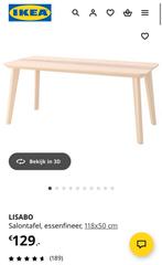 Ikea Lisabo Tafel - 118x50x50 cm, 100 tot 150 cm, 50 tot 75 cm, Eikenhout, Zo goed als nieuw