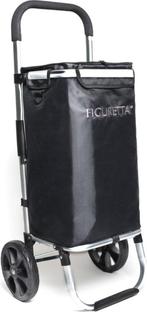 NIEUWE Figuretta Opvouwbare Boodschappentrolley Zwart, Wieltjes, 20 tot 30 cm, Zwart, Nieuw