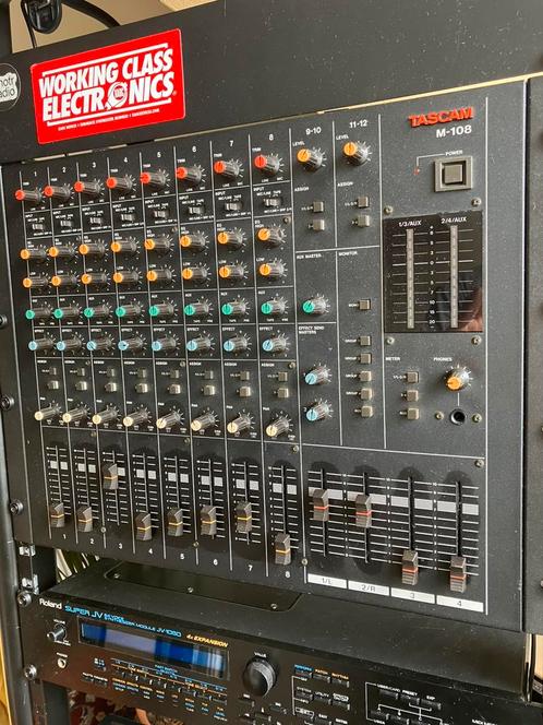 Tascam M-108, Muziek en Instrumenten, Mengpanelen, Gebruikt, 10 tot 20 kanalen, Microfooningang, Ophalen of Verzenden