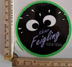 Vintage sticker Kleine Feigling Feige mit Wodka logo merk, Verzamelen, Ophalen of Verzenden, Zo goed als nieuw, Overige typen