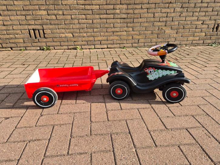 Big Bobby Caddy Auto met Aanhanger, Kinderen en Baby's, Speelgoed | Buiten | Voertuigen en Loopfietsen, Gebruikt, Loopvoertuig