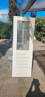 Set openslaande deuren hardhout incl dubbel glas en rooster, Doe-het-zelf en Verbouw, Deuren en Horren, Ophalen, Gebruikt, 80 tot 100 cm