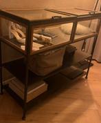 Glazen kast, Huis en Inrichting, Kasten | Vitrinekasten, Ophalen, 50 tot 100 cm, Zo goed als nieuw, Minder dan 100 cm
