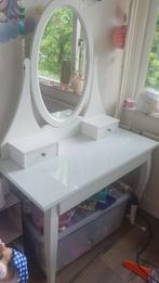 Ikea Hemnes kaptafel wit met glasplaat, Ophalen, 50 tot 100 cm, Zo goed als nieuw, 150 tot 200 cm