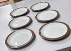 6X antiek servies Schotel schotels Denby zandsteen 16cm, Ophalen of Verzenden