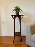 vintage houten pied de stal / bijzettafel / plantentafel, Ophalen