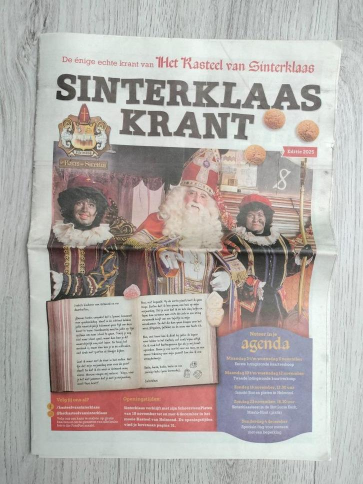 Sinterklaaskrant 2025 editie (Helmond - Mierlo - Geldrop), Boeken, Tijdschriften en Kranten, Gelezen, Krant, Verzenden