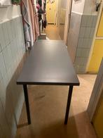 IKEA Tafel - 140x60cm - Donkergrijs, Ophalen, Kunststof, 100 tot 150 cm, 50 tot 100 cm