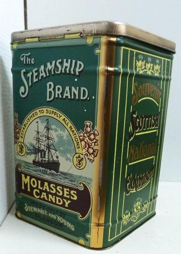 Blik Steamship Brand Molasses Candy Tin Stewart and Young beschikbaar voor biedingen