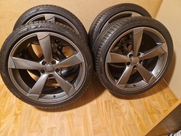 Audi Rotor velgen 19 inch Pirelli banden AO, Auto-onderdelen, Banden en Velgen, Banden en Velgen, Zomerbanden, 19 inch, 255 mm