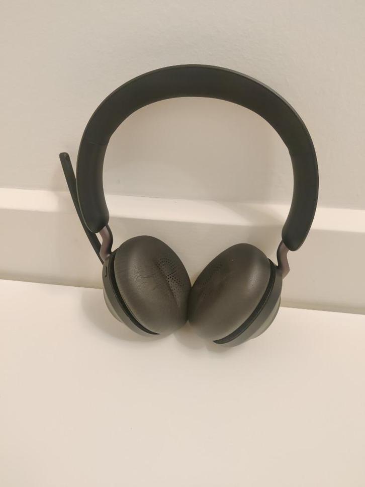 Jabra Evolve2 65 Stereo Bluetooth Headset, Computers en Software, Headsets, Zo goed als nieuw, Over-ear, Draadloos, Inklapbare microfoon