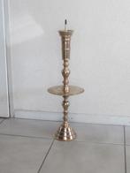 koperen kandelaar antiek 72 cm. schijfkandelaar, Antiek en Kunst, Antiek | Kandelaars, Ophalen of Verzenden, Koper of Brons