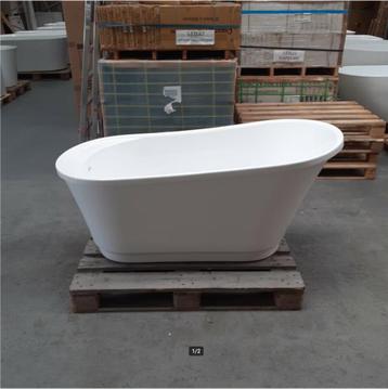 WEG=WEG Compact glans wit ligbad op pootjes, Badkamer, Nr234 beschikbaar voor biedingen
