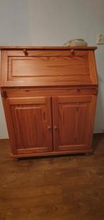 Houten Bureaukast met Opbergruimte, Gebruikt, 120 tot 170 cm, Grenenhout, Ophalen of Verzenden