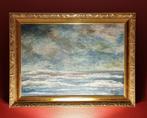 Schilderij zeezicht, gesigneerd., Antiek en Kunst, Ophalen of Verzenden