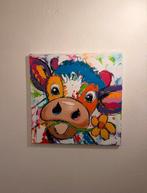 Koe schilderij op canvas 60x60cm, Ophalen