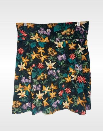King Louie Rok - Zwart Bloemenprint Maat M beschikbaar voor biedingen