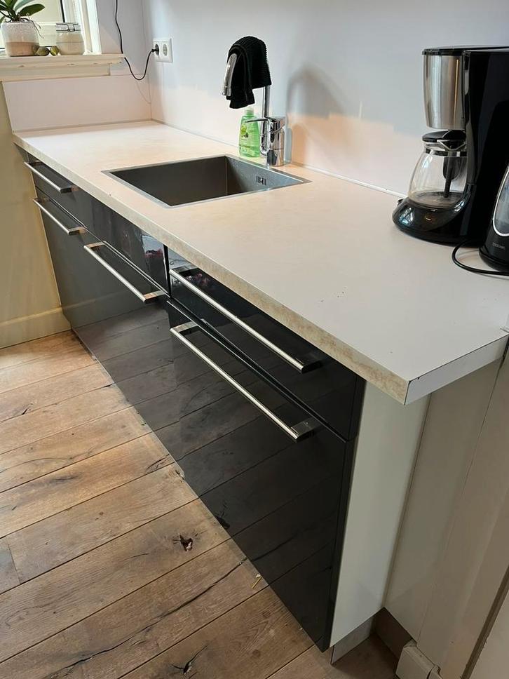 Simpele Keuken - gebruikt, Huis en Inrichting, Keuken | Complete keukens, Gebruikt, Enkelwandige keuken, Wit, Ophalen of Verzenden