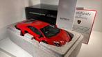 Lamborghini aventador red autoart 1.18, Ophalen of Verzenden, Autoart, A, A