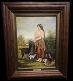 Schilderij met boerderijdieren door E. Verboeckhoven, Ophalen of Verzenden