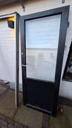 Glazen aluminium buitendeur / schuurdeur met kozijn, Ophalen, Gebruikt, 80 tot 100 cm, Buitendeur