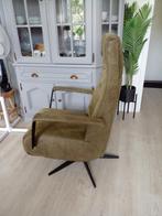 Relaxfauteuil Nijland M kleur: Bull Moss 59, elektrisch., Huis en Inrichting, Fauteuils, Ophalen, Minder dan 75 cm, Zo goed als nieuw
