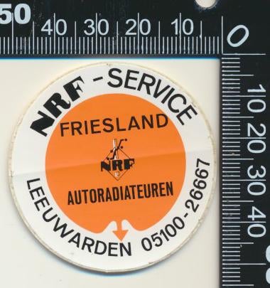 Sticker: NRF Services - Friesland, Ophalen of Verzenden, Zo goed als nieuw, Bedrijf of Vereniging