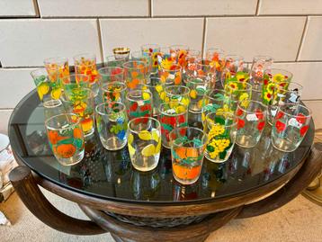 40 vintage en retro limonade glazen. beschikbaar voor biedingen