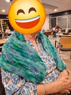 Handgebreide sjaal acryl garen 1m22 bij 35 cm, Ophalen of Verzenden, Nieuw, Maat 46/48 (XL) of groter, Sjaal