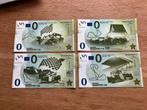 4x verschillende 0-eurobiljet formule 1, Postzegels en Munten, Ophalen of Verzenden